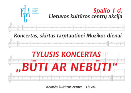 Kultūros darbuotojai rengia „Tylųjį koncertą“ Kultūros darbuotojai rengia „Tylųjį koncertą“