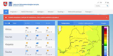 Atsinaujinusi meteo.lt – patogesnės paslaugos, tikslesnė informacija Atsinaujinusi meteo.lt – patogesnės paslaugos, tikslesnė informacija