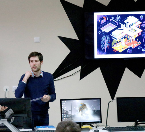 Komiksų centre lankėsi iliustratorius iš Prancūzijos Komiksų centre lankėsi iliustratorius iš Prancūzijos