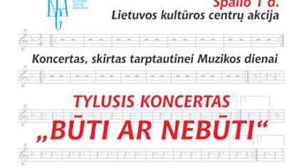 Kultūros darbuotojai rengia „Tylųjį koncertą“