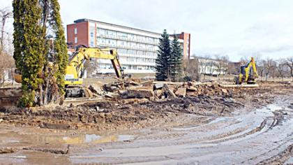 Nugriautas buvęs ligoninės skyrius
