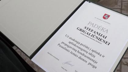 Įvertinta aplinkosauginė direktorės veikla