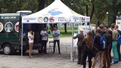 Miesto aikštėje pristatė eurą