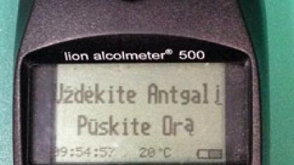 Pašalpos prašytoja pripūtė 2,86 promilės